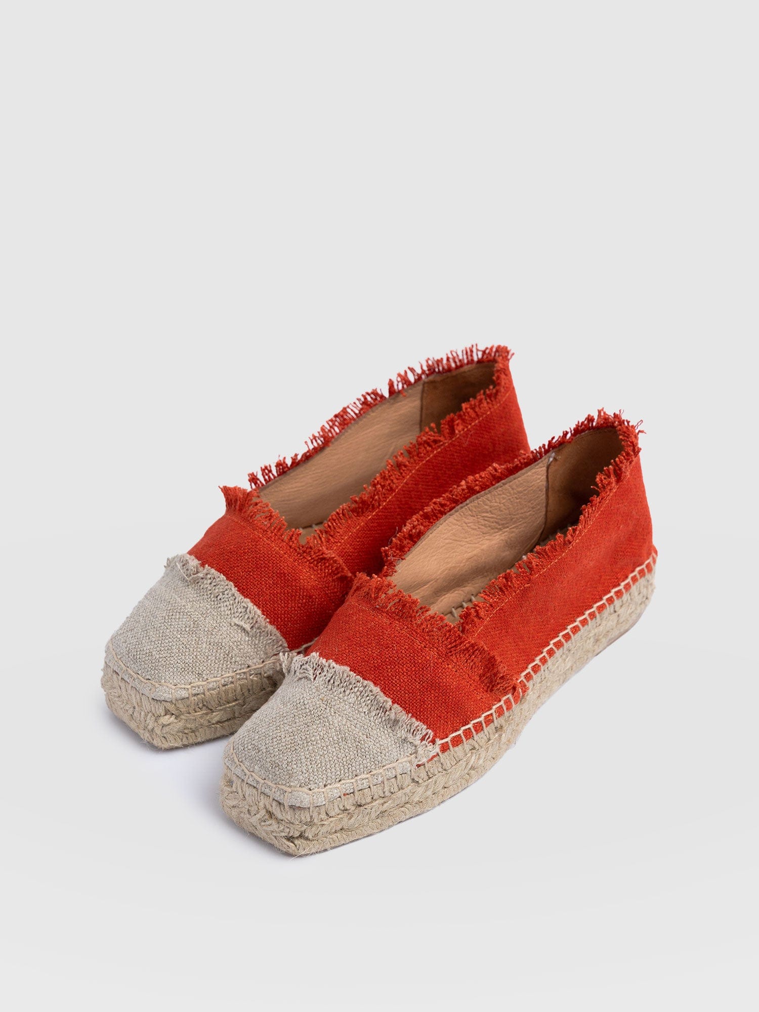 Ivy Frayed Espadrille Pumps - Orange - Women's Sandalss | Saint + Sofia® USA